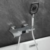 Torneira misturadora de banheiro com torneira de banheira em cascata e chuveiro de mão