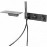 Conjunto de chuveiro e torneira termostática para banheira Gun Gray com cascata