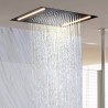 Torneira de banheiro preta fosca Chuveiro de chuva completo Cabeça de chuveiro LED montada no teto Ti PVD Design Sistema de chuveiro de chuva Torneira de chuveiro
